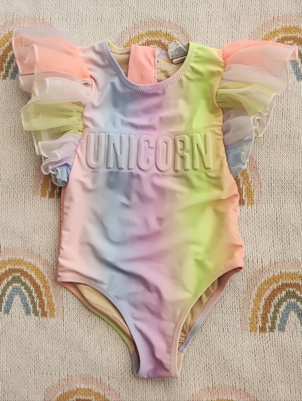 Shade Critters 3t Whimsical One Piece Swimsuit Swim Unicorn Rainbow